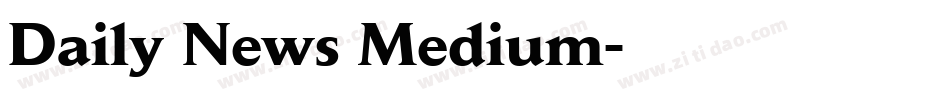 Daily News Medium字体转换